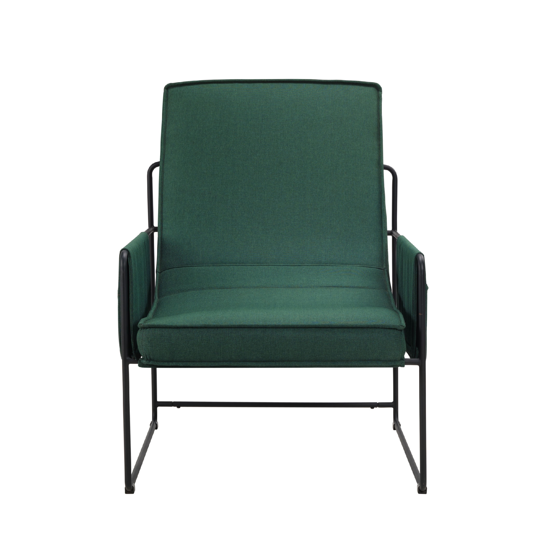 Sling Accent Chair, Comfy Chair With Removable Cushion, Vanity Chair, With Storage Bag For Living Room, Room Chair For Living Room, Bedroom, Office, Green_voghion.com
